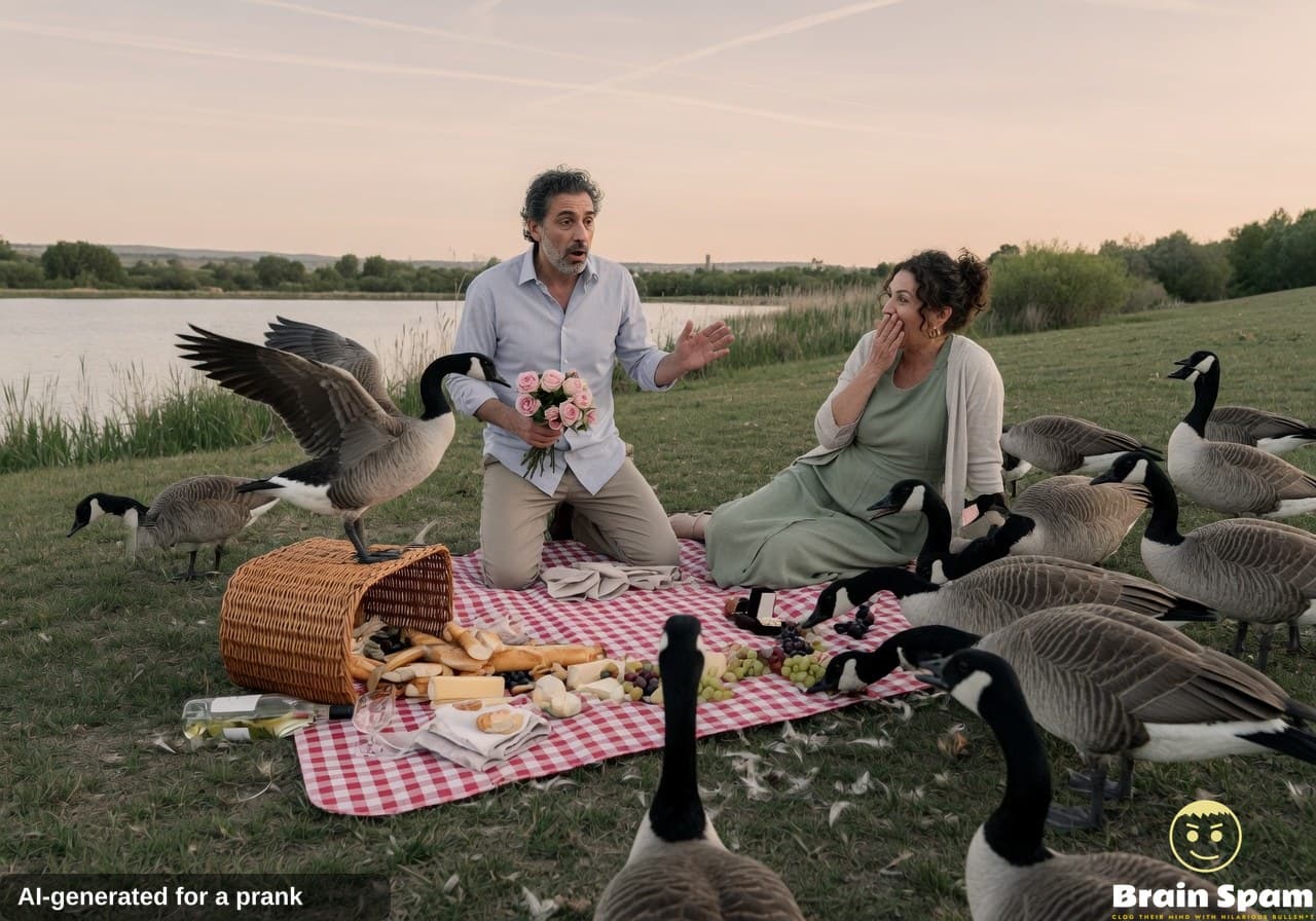 SHOCKING EXCLUSIVE: OMAR PETRAKIS ROMANTIC PICNIC AMBUSHED BY RAMPAGING GEESE FLOCK IN WHAT EXPERTS CALL UNPRECEDENTED DISASTER